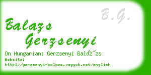 balazs gerzsenyi business card